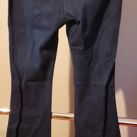 Express Jeans - flare stretch with welt pockets - dark wash - size 8 - Picture 9 of 9